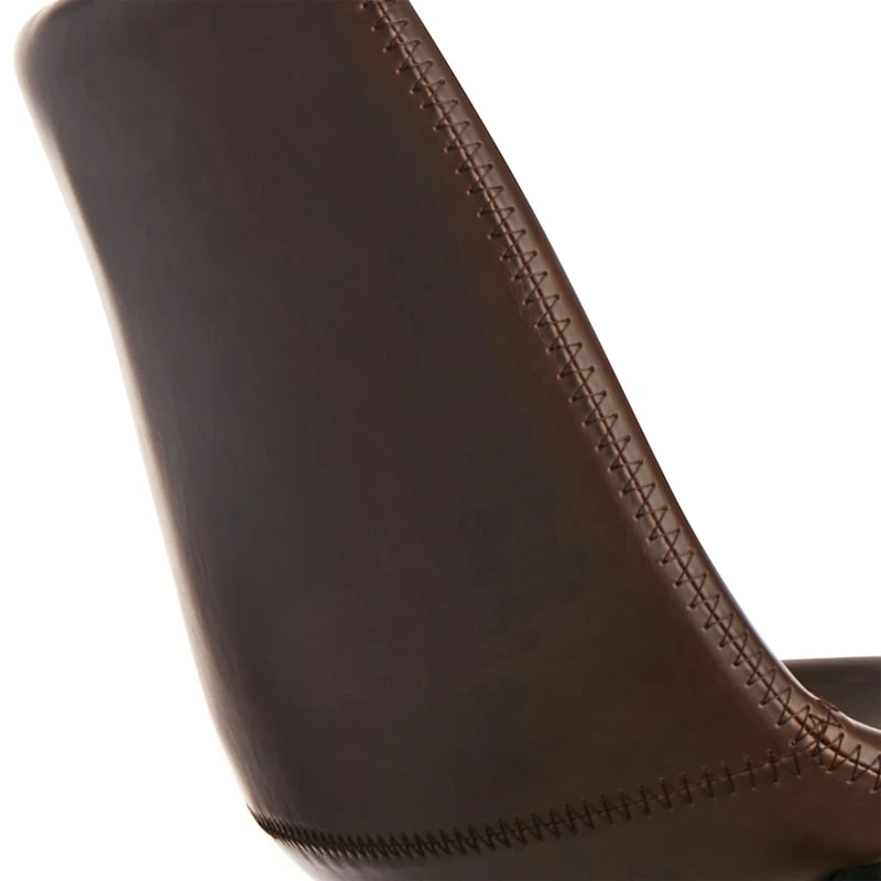 Crosby St Drake Espresso Brown Faux Leather Barstool 7 Crosby St Drake Espresso Brown Faux Leather Barstool - Image 5