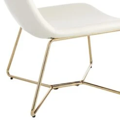Crosby St Drake Faux Leather Lounge Chair, White -Chic Furniture Store crosby st drake faux leather lounge chair white 3