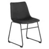 Crosby St Drake Modern Industrial Faux Leather Dining Chair, Grey -Chic Furniture Store crosby st drake modern industrial faux leather dining chair grey