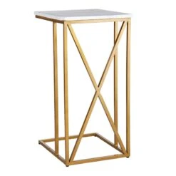 Chic Furniture Store -Chic Furniture Store crosby st isabella gold c table with marble top 1