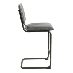 Crosby St Luka Faux Leather Counter Stool, Grey -Chic Furniture Store crosby st luka faux leather counter stool grey 2