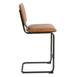 Crosby St Luka Faux Leather Counter Stool, Light Brown -Chic Furniture Store crosby st luka faux leather counter stool light brown 2