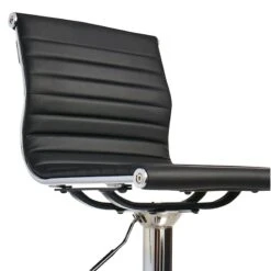 Crosby St Maxwell Adjustable Faux Leather Barstool, Black -Chic Furniture Store crosby st maxwell adjustable faux leather barstool black 4