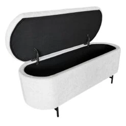Crosby St Roxie Storage Bench, White -Chic Furniture Store crosby st roxie storage bench white 4