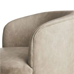 Crosby St Sawyer Grey Faux Leather Swivel Chair -Chic Furniture Store crosby st sawyer grey faux leather swivel chair 3