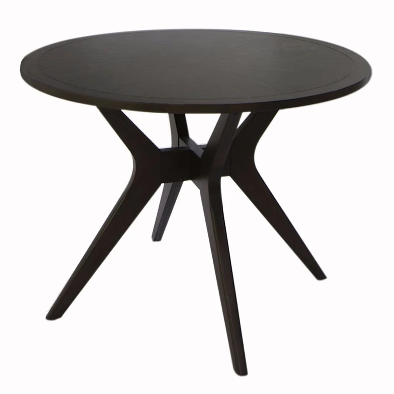 Crosby St Starburst Walnut Round Dining Table, 42" 3 Crosby St Starburst Walnut Round Dining Table, 42"