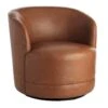 Crosby St Swivel Faux Leather Tub Chair -Chic Furniture Store crosby st swivel faux leather tub chair