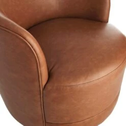 Crosby St Swivel Faux Leather Tub Chair -Chic Furniture Store crosby st swivel faux leather tub chair 4