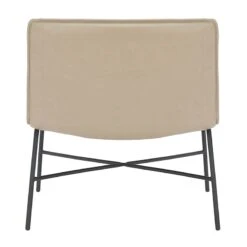 Crosby St Zoey Faux Leather Accent Chair, Light Grey -Chic Furniture Store crosby st zoey faux leather accent chair light grey 4