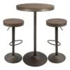 Dakota 3-Piece Antique Bronze Dining Table Set -Chic Furniture Store dakota 3 piece antique bronze dining table set