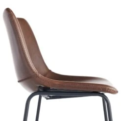 Drake Modern Faux Leather Industrial Counter Stool, Espresso -Chic Furniture Store drake modern faux leather industrial counter stool espresso 3