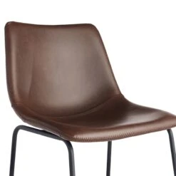 Drake Modern Faux Leather Industrial Counter Stool, Espresso -Chic Furniture Store drake modern faux leather industrial counter stool espresso 4