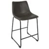 Drake Modern Industrial Faux Leather Counter Stool, Dark Grey 1 Drake Modern Industrial Faux Leather Counter Stool, Dark Grey -Chic Furniture Store drake modern industrial faux leather counter stool dark grey