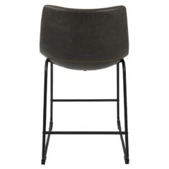 Drake Modern Industrial Faux Leather Counter Stool, Dark Grey 10 Drake Modern Industrial Faux Leather Counter Stool, Dark Grey -Chic Furniture Store drake modern industrial faux leather counter stool dark grey 2