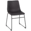 Drake Modern Industrial Faux Leather Dining Chair, Dark Grey 2 Drake Modern Industrial Faux Leather Dining Chair, Dark Grey -Chic Furniture Store drake modern industrial faux leather dining chair dark grey