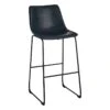 Drake Navy Blue Faux Leather Barstool 1 Drake Navy Blue Faux Leather Barstool -Chic Furniture Store drake navy blue faux leather barstool