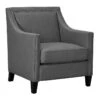 Erica Grey Accent Chair With Nailhead Trim -Chic Furniture Store erica grey accent chair with nailhead trim