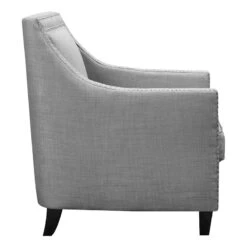 Erica Grey Accent Chair With Nailhead Trim -Chic Furniture Store erica grey accent chair with nailhead trim 2