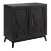 Ezra 2-Door Dark Brown Cabinet With Gold Handle -Chic Furniture Store ezra 2 door dark brown cabinet with gold handle