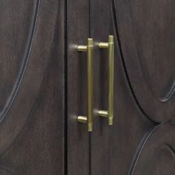 Ezra 2-Door Dark Brown Cabinet With Gold Handle 8 Ezra 2-Door Dark Brown Cabinet With Gold Handle -Chic Furniture Store ezra 2 door dark brown cabinet with gold handle 2
