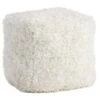 Faye Pouf, Ivory -Chic Furniture Store faye pouf ivory