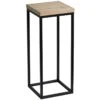 Fiona Wood Top Plant Stand With Metal Base, Small -Chic Furniture Store fiona wood top plant stand with metal base small