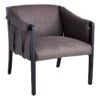 Found & Fable Axl Grey Faux Leather Armchair -Chic Furniture Store found fable axl grey faux leather armchair