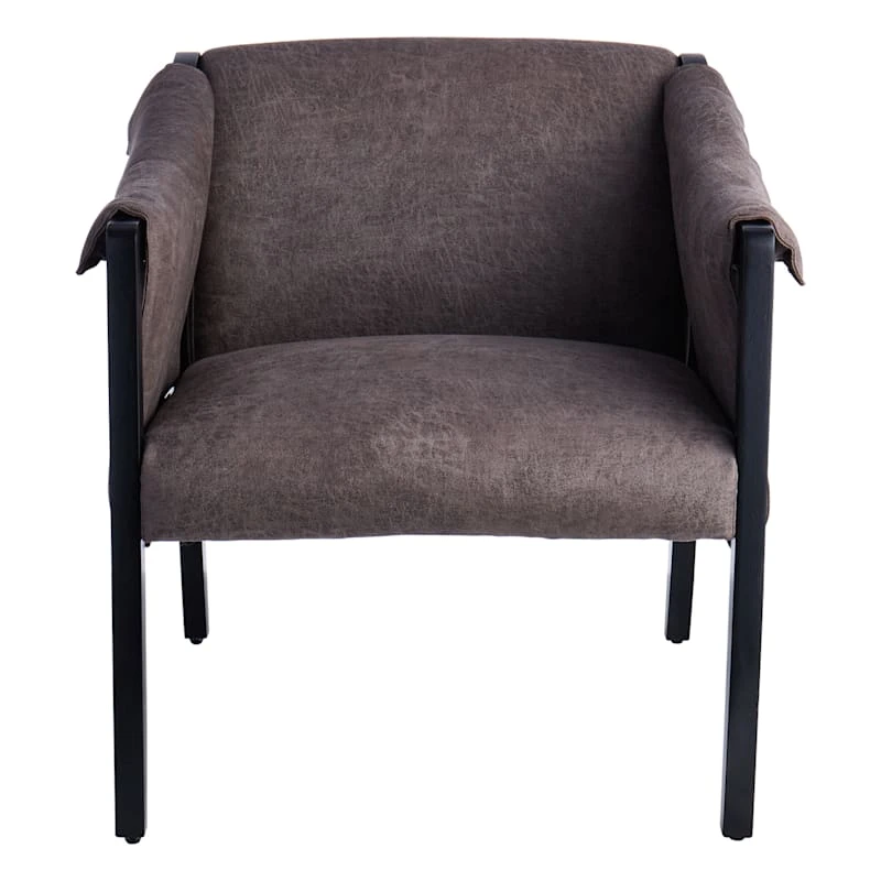 Found & Fable Axl Grey Faux Leather Armchair 5 Found & Fable Axl Grey Faux Leather Armchair - Image 3