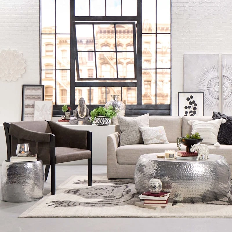 Found & Fable Axl Grey Faux Leather Armchair 9 Found & Fable Axl Grey Faux Leather Armchair - Image 7