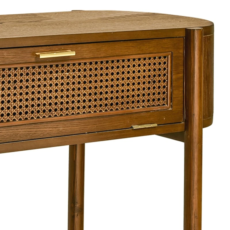 Found & Fable Reston Round Corner Wooden Console Table 6 Found & Fable Reston Round Corner Wooden Console Table - Image 4