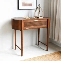 Found & Fable Reston Round Corner Wooden Console Table 16 Found & Fable Reston Round Corner Wooden Console Table -Chic Furniture Store found fable reston round corner wooden console table 6