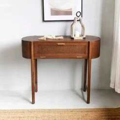 Found & Fable Reston Round Corner Wooden Console Table 17 Found & Fable Reston Round Corner Wooden Console Table -Chic Furniture Store found fable reston round corner wooden console table 7