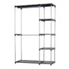Freestanding Metal Closet Rack, Black -Chic Furniture Store freestanding metal closet rack black