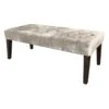 Grace Mitchell Courtney Tufted Bench, Grey -Chic Furniture Store grace mitchell courtney tufted bench grey