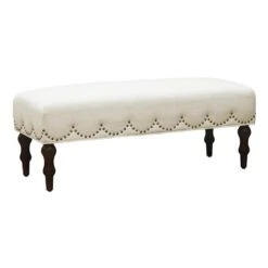 Grace Mitchell Ellery Bench With Scalloped Nailheads 8 Grace Mitchell Ellery Bench With Scalloped Nailheads -Chic Furniture Store grace mitchell ellery bench with scalloped nailheads 2