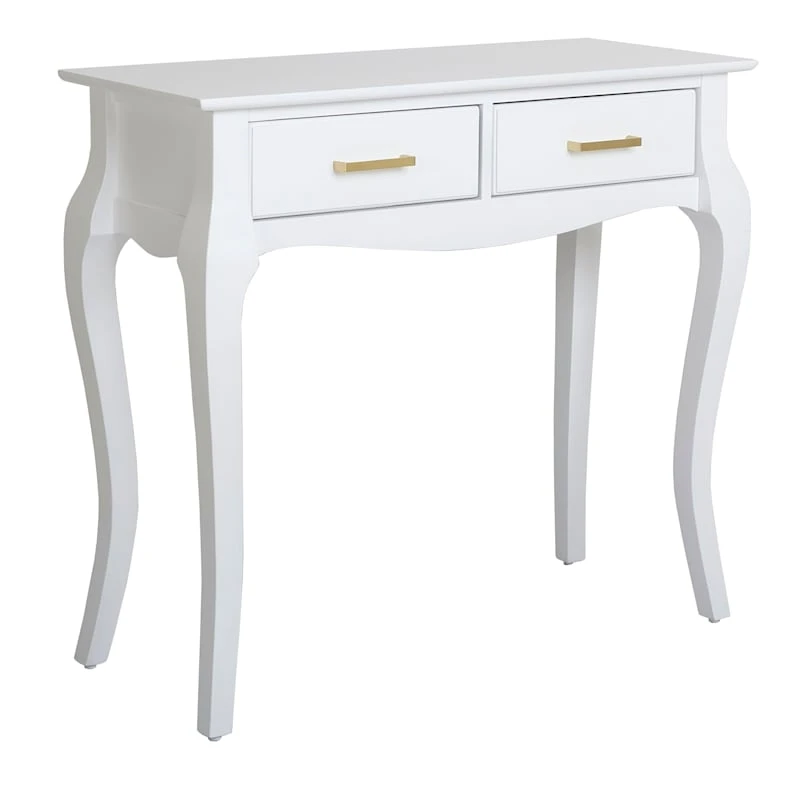 Grace Mitchell Scarlett 2-Drawer Console Table, White 3 Grace Mitchell Scarlett 2-Drawer Console Table, White