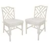 Grace Mitchell Set Of 2 Dana White Rattan Dining Chair -Chic Furniture Store grace mitchell set of 2 dana white rattan dining chair