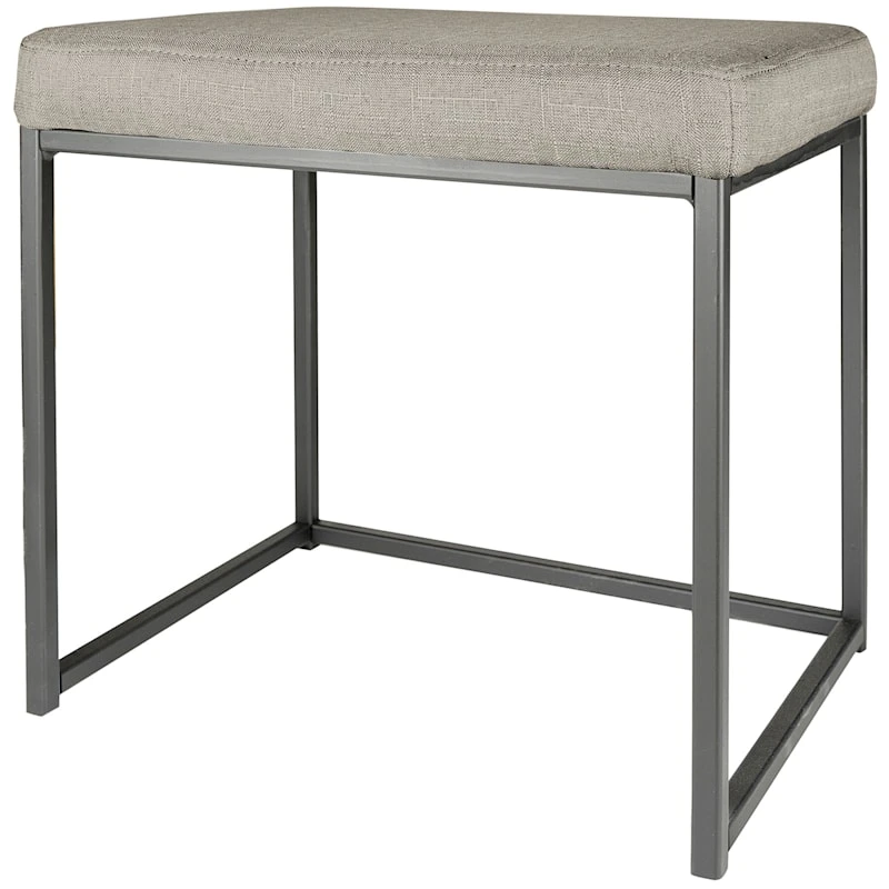 Grey Rectangle Vanity Stool 3 Grey Rectangle Vanity Stool
