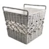 Grey Tapered Rope Laundry Hamper, Small -Chic Furniture Store grey tapered rope laundry hamper small