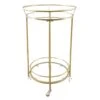 Hailey Round Bar Cart , Gold 2 Hailey Round Bar Cart , Gold -Chic Furniture Store hailey round bar cart gold