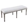Heritage Light Grey Linen Bench 1 Heritage Light Grey Linen Bench -Chic Furniture Store heritage light grey linen bench