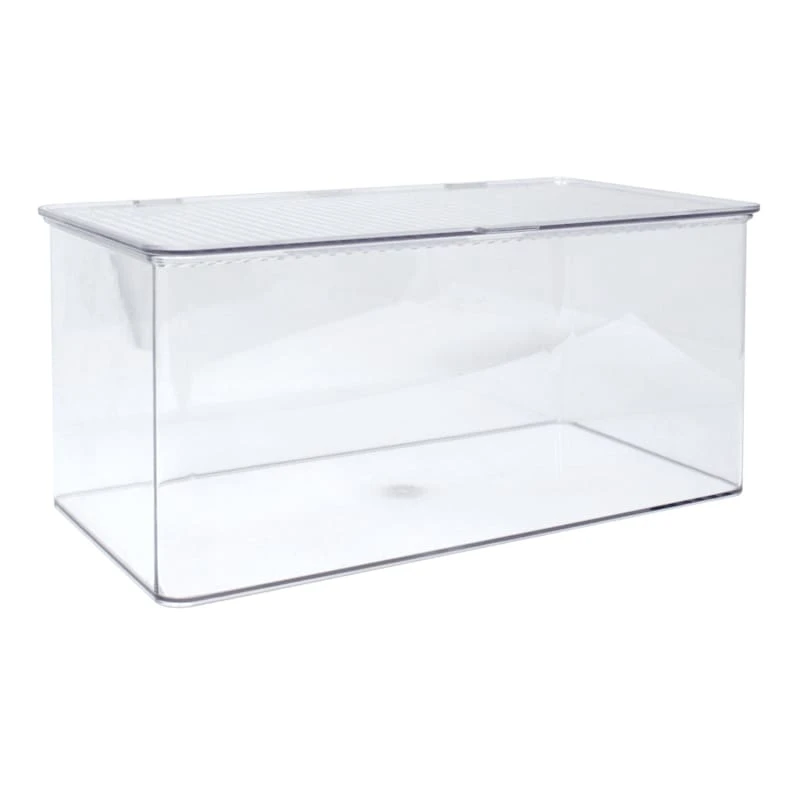 Hinged Clear Storage Bin Set, Large 3 Hinged Clear Storage Bin Set, Large