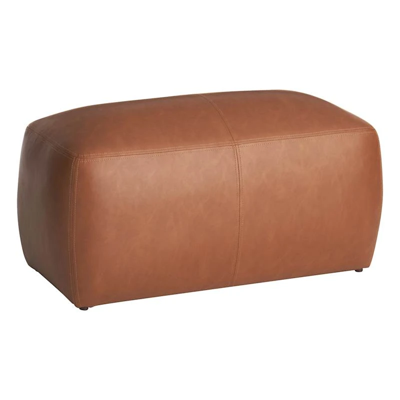 Honeybloom Beau Cognac Faux Leather Bench 3 Honeybloom Beau Cognac Faux Leather Bench