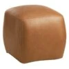 Honeybloom Beau Faux Leather Ottoman, Cognac -Chic Furniture Store honeybloom beau faux leather ottoman cognac