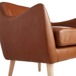 Honeybloom Braxton Faux Leather Chair -Chic Furniture Store honeybloom braxton faux leather chair 3