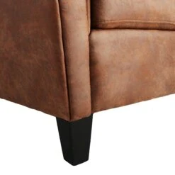 Honeybloom Dylan Brown Faux Leather Armchair -Chic Furniture Store honeybloom dylan brown faux leather armchair 4