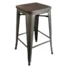 Honeybloom Ennis Metal Counter Stool, 24" -Chic Furniture Store honeybloom ennis metal counter stool 24