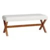 Honeybloom Jordan Chenille Bench, Ivory 2 Honeybloom Jordan Chenille Bench, Ivory -Chic Furniture Store honeybloom jordan chenille bench ivory