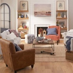 Honeybloom Nora Blue Woven Embroidered Pouf, 18" -Chic Furniture Store honeybloom nora blue woven embroidered pouf 18 2