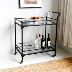 Honeybloom Sage Frost Bar Cart 12 Honeybloom Sage Frost Bar Cart -Chic Furniture Store honeybloom sage frost bar cart 4